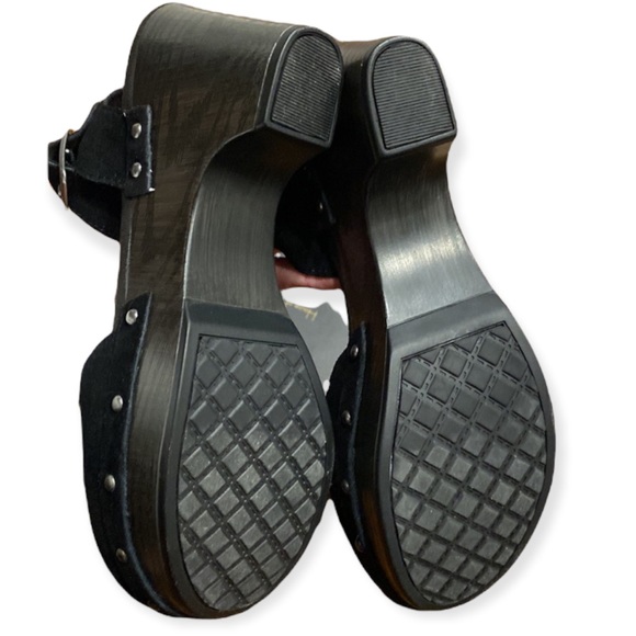 NWT House of Harlow Black Suede Clogs Cherub studded detail - Picture 10 of 11